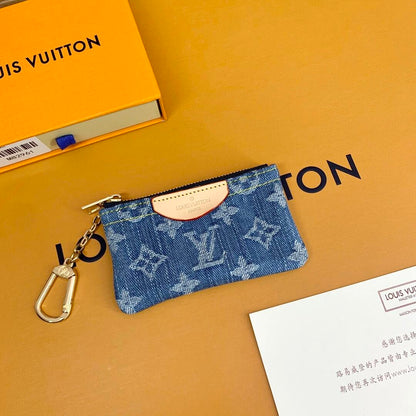 Luxury LV Monogram Coin Pouch – Stylish & Compact Keychain Wallet