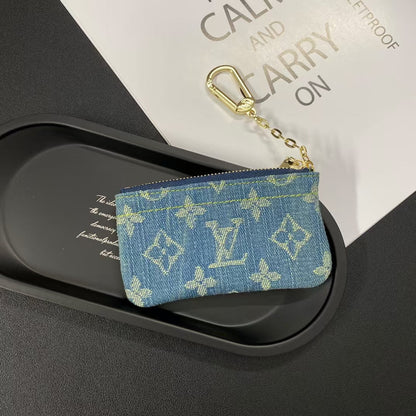 Luxury LV Monogram Coin Pouch – Stylish & Compact Keychain Wallet