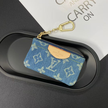 Luxury LV Monogram Coin Pouch – Stylish & Compact Keychain Wallet