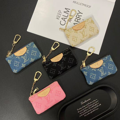 Luxury LV Monogram Coin Pouch – Stylish & Compact Keychain Wallet